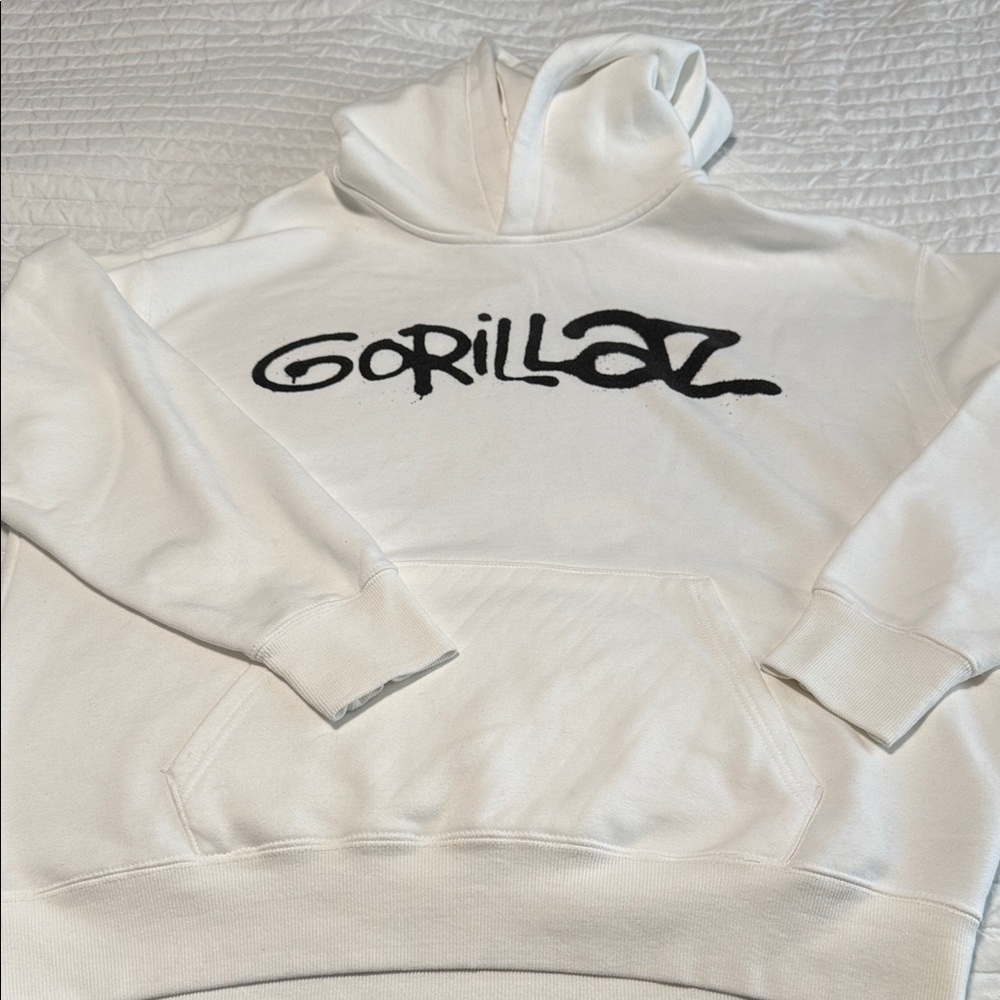 Gorillaz White Hoodie Sweatshirt